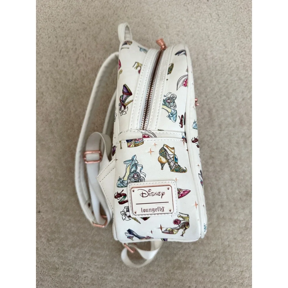 Disney Loungefly EXCLUSIVE Princess Runway Shoe Mini Backpack Rose Gold Hardware